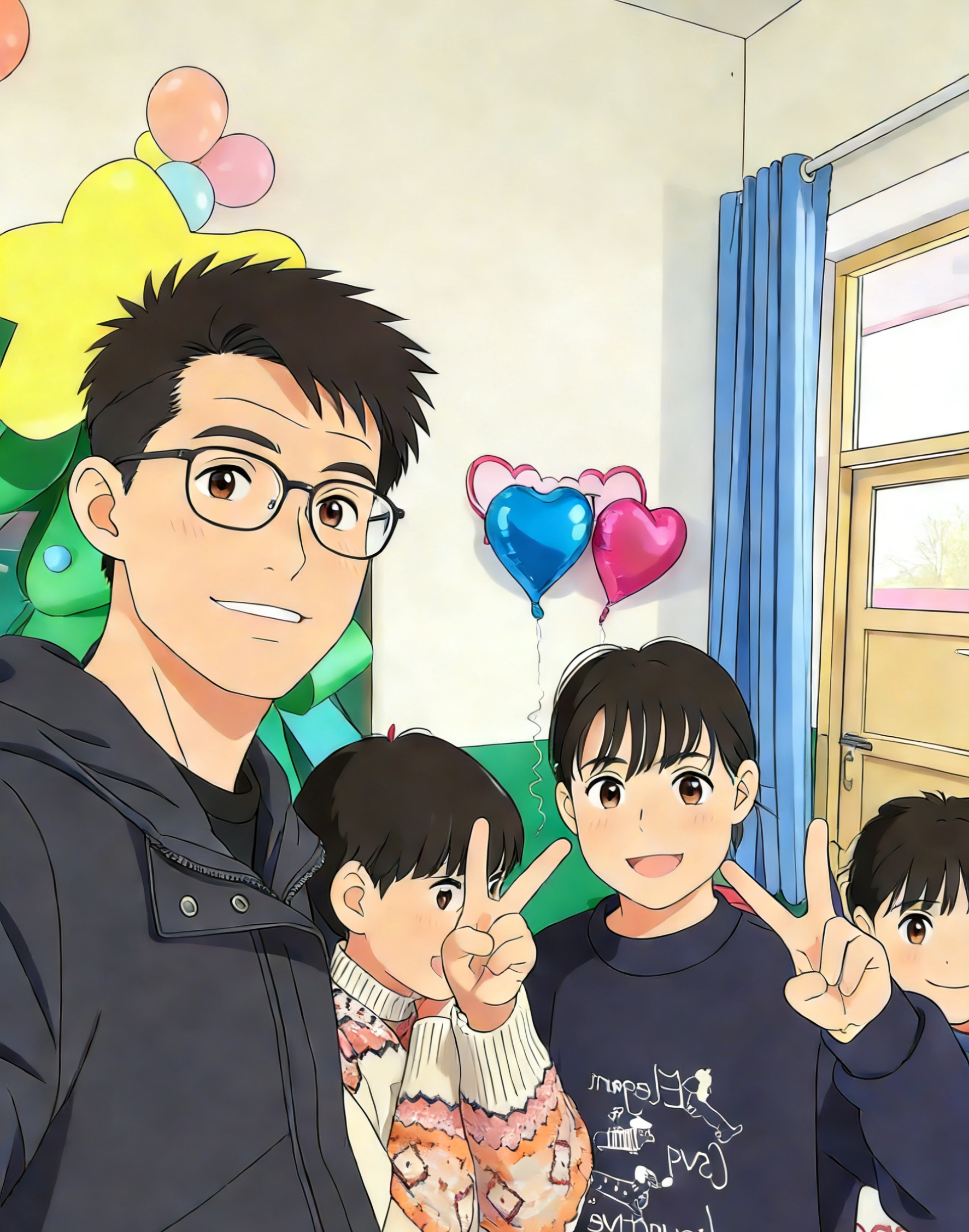 Teacher Xiao Hao and the children